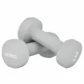 Гантели Kama, гексагональные, с неопреновым покрытием, 2 кг, серые, 2 шт