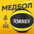 Медбол TORRES AL00221, 19.5 см, 1 кг черный/желтый 19.5 см 1 кг