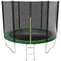 JUMP External 10ft (Green) Батут с внешней сеткой и лестницей, диаметр 10ft (зеленый)