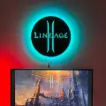Настенный светильник ручной работы Lineage 2 32х32 см, РГБ подсветка