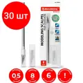 Комплект 30 шт, Нож макетный (скальпель) BRAUBERG Special, 6 лезвий в комплекте, металлический корпус, блистер, 235405