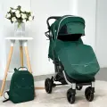 Прогулочная коляска BREND BABALLO ORIGINAL 2025, цвет изумрудный, серебряная рама