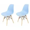 Комплект из двух стульев SС-001(DC-133) голубой, пластиковый