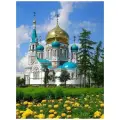 Алмазная мозаика на подрамнике 40x50 см. BoomBoomShop. Церковь 2