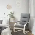 Кресло Leset Монэ, Слоновая кость, ткань рогожка Малмо 95 темно-серая