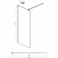 Душевая перегородка Ambassador Walk-in 90х200 15034128 профиль Хром стекло прозрачное