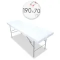 Чехол для кушетки и массажного стола, велюр, 190x70-75 см, белый