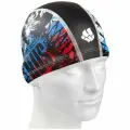 Шапочка для плавания MAD WAVE Color Rus, черный