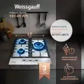 Варочная панель Weissgauff HGG 451 WFH WOK-конфорка, Рукоятки Hi-Tech, газ-контроль