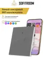 Умный сенсорный WiFi выключатель с Алисой 2 клавиши, Tuya, серый, универсальный без нуля и с нулем