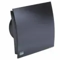 Тонкий бесшумный вытяжной вентилятор для ванной Mmotors ММР 100 пластик овал, черный матовый
