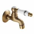 Кран для бани FKS-3R с керамической ручкой, бронзовый