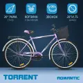Велосипед TORRENT Romantic (рама сталь 20, дорожный, 1скорость, колеса 28д, корзина)