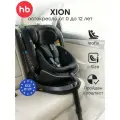 Автокресло детское поворотное 360, Xion Happy Baby 0-12 лет, группа 0+/1/2/3 (до 36 кг), i-size, Isofix с базой, черный