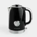 Чайник электрический, 1,7 л, 1850-2200 Вт, сталь/пластик, черный, Vintage kitchen