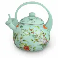 Чайник KELLI KL-4457, эмалированный, термоизолированная ручка, голубой, 2.5 л