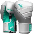 Боксерские перчатки Hayabusa T3 White/Teal, 10 унций