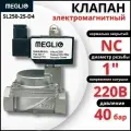 MEGLIO Клапан электромагнитный соленоидный SL250-25-D4 1 220В нормально закрытый NC / Роботизированная мойка Kolon