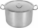 Кастрюля 30 л амет, 1С-2513, нерж. сталь, зеркальная полировка