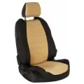 Комплект чехлов Автопилот Экокожа Volkswagen Caddy III (5 мест) с 04-15г. Черный + Бежевый