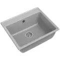 Кухонная мойка GranFest Vertex GF-V-580 Серая искусственный камень встраиваемый 58