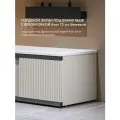Торцевой экран под ванну Alavann Альт 75 см бежевый с фрезеровкой, из МДФ