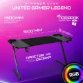 Игровой стол UNITED GAMER LEGEND, 160 см, RGB, черный карбон, комплект с ковриком 80*55см.