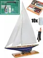 Сборная модель яхты от Amati (Италия), Endeavour Americas cup 1934 challenger, 240 часов, М.1:35, подарочный набор с основанием и инструментами, красками, лаком и клеями