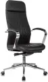 Кресло руководителя Бюрократ CH-610SL-LUX/B-PU, черный экокожа крестовина металл