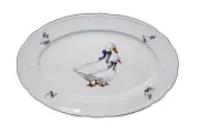 Блюдо овальное 36 см; Bernadotte, декор Гуси, Thun/ БТФ0331
