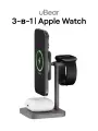 Беспроводная зарядка для iPhone 3 в 1 uBear Evoke, Apple Watch совместимость, Qi2, 25 Вт