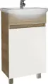 Тумба с раковиной Grossman Поло 45 дуб сонома светлый, белый глянцевый