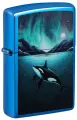 Оригинальная бензиновая зажигалка ZIPPO Whale с покрытием High Polish Blue, латунь/сталь, синяя, глянцевая, 38x13x57 мм