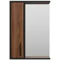 Зеркальный шкаф Misty Кедр 50 левый, цвет орех, с доводчиками