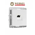 Розетка Ethernet RJ-45 cat. 6A экранированная Werkel W5120001, цвет белый матовый