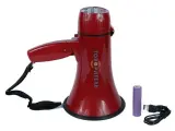 Ручной мегафон рупор громкоговоритель РМ-10СЗ красный с аккумулятором, запись 3 минуты
