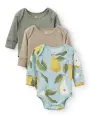 Боди Happy Baby, комплект из 3 шт., размер 68, груша