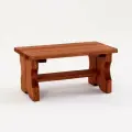 Лавочка низкая мореная, сорт В, 35х17х22см, липа Добропаровъ