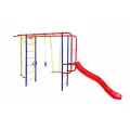 Детский спортивный комплекс Пионер Лето с горкой, дачный, 1,7 м красный/синий/желтый