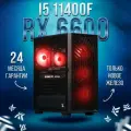 AIR Черный Intel Core i5 11400F, RX 6600 8GB, DDR4 16GB, SSD 1000GB Игровой компьютер