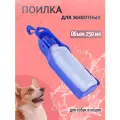 Поилка для собак Прогулочная 250мл синяя