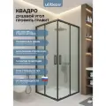 Душевой уголок 100х100 см. Квадро стекло матовое, профиль цвета графит