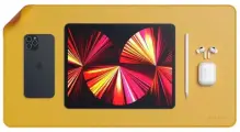 Двусторонний настольный коврик из экокожи Satechi (Жёлтый|Оранжевый | Yellow|Orange)