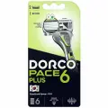 Станок для бритья Dorco Pace 6 New, станок + 2 кассеты, система с 6 лезвиями