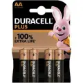 Duracell Plus батарейки щелочные, AA, блистер, 1500 мАч, 4 шт