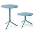 Круглый садовый стол-трансформер Nardi Step + Step Mini, 60 см, Италия, голубой