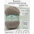 Пряжа Аргентинская шерсть Камтекс, 231-жемчужная роза (10 мотков)