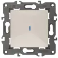 Выключатель одноклавишный с подсветкой (слоновая кость), ЭРА Elegance (комплект 10шт)