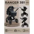 Коляска 3 в 1 для новорожденных трансформер Sweet Baby Ranger Neo Black Glossy