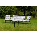 Набор террасной мебели Глория-2 с1195/127 / Обеденный стол / диван / 2 кресла